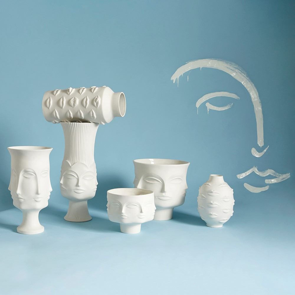 Muse Dora Maar Vase, H38 cm, White