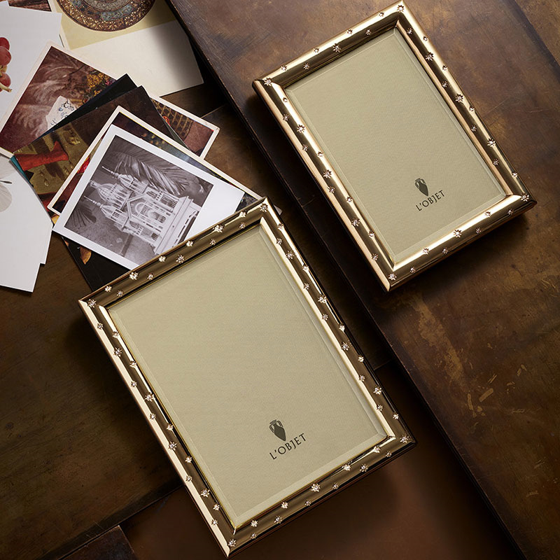 Stars Photo Frame, 4 x 6", Gold