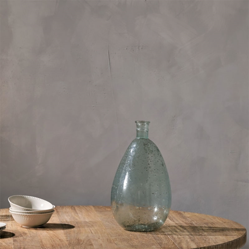 Virya Recycled Glass Vase, H41 cm, Pale Blue
