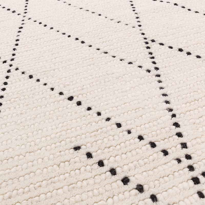 Nepal Linear Rug, 120 x 170 cm, Cream & Black