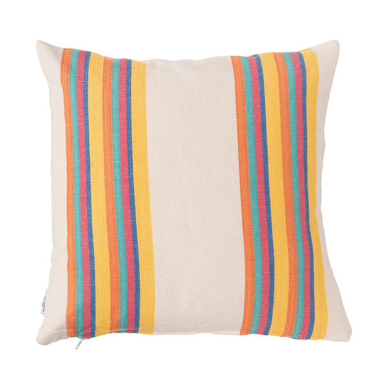 Pinata Stripe Hand Made Cushion, 40 x 40 cm, Multi Coloured
