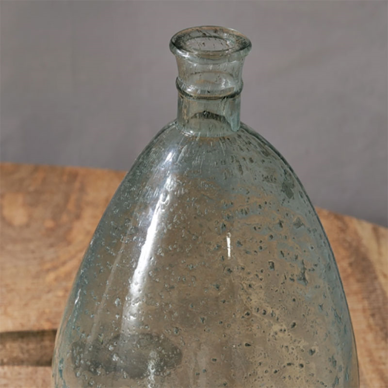 Virya Recycled Glass Vase, H41 cm, Pale Blue