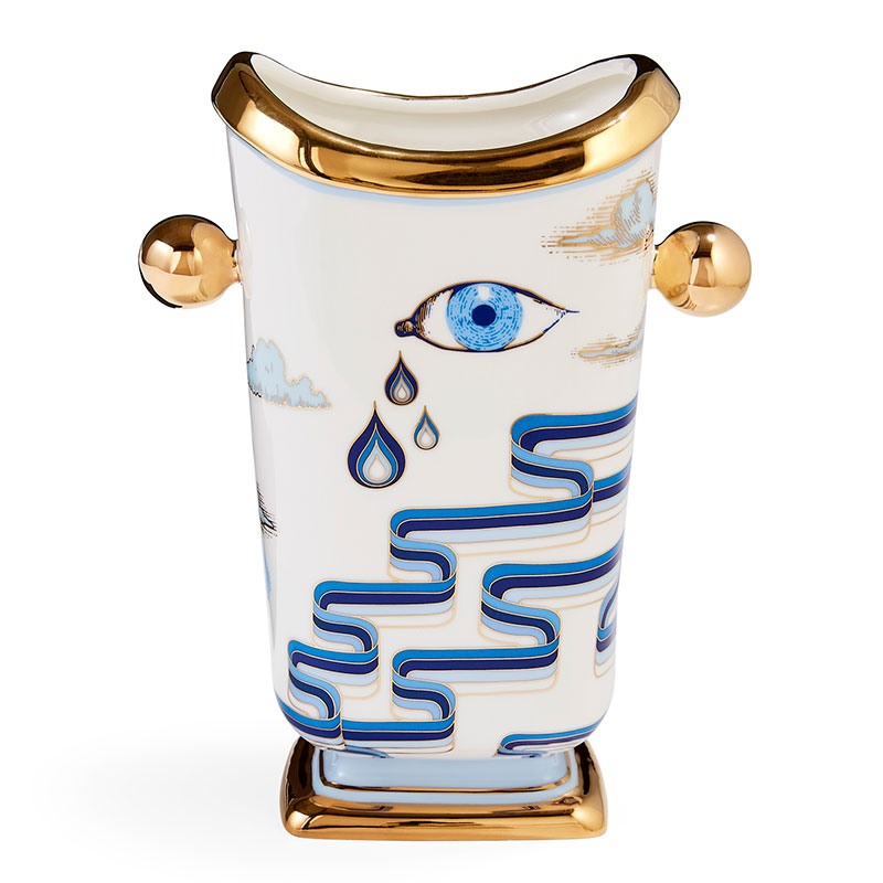 Druggist Tall Vase, H27 cm, Blue