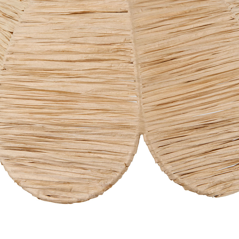 Petal Scalloped Pendant, H118cm, Raffia